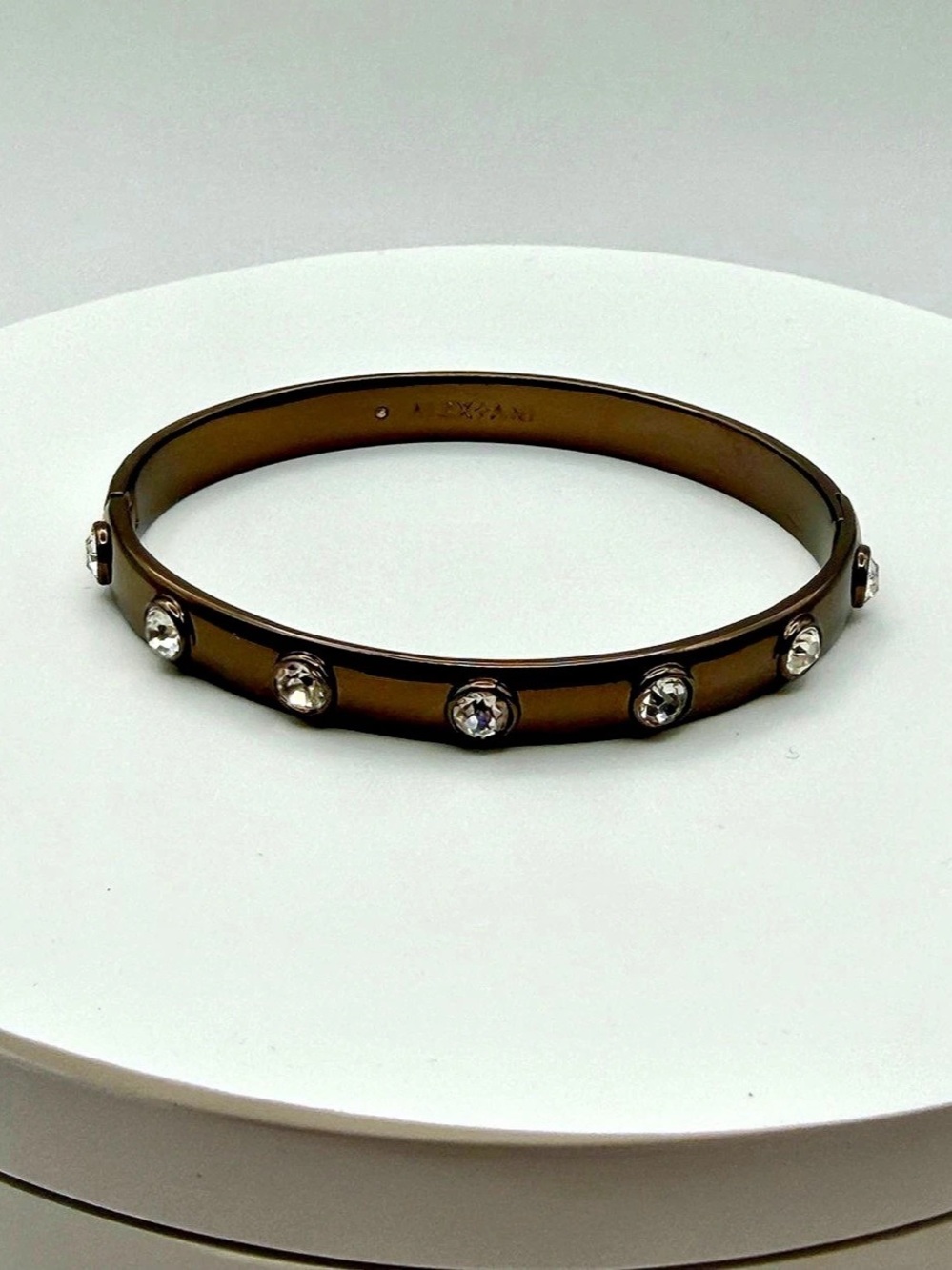 Alex and Ani Crystal Bracelet in Brown Like New